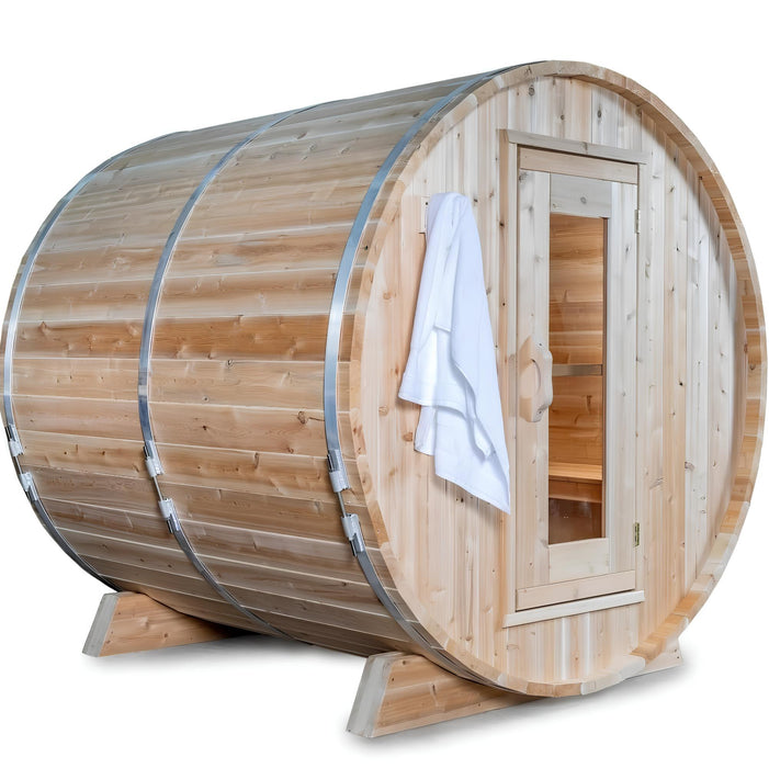 Dundalk Leisurecraft Harmony Barrel Sauna Canadian Timber 4 Person | CTC22W - Topture