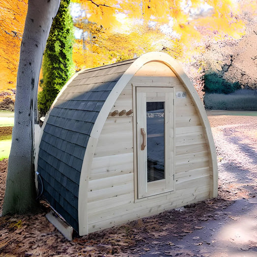 Dundalk Leisurecraft MiniPOD Sauna Canadian Timber 2 - 4 Person | CTC77MW - Topture