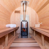 Dundalk Leisurecraft Serenity Barrel Sauna Canadian Timber 4 Person | CTC2245W - Topture