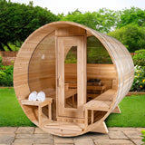 Dundalk Leisurecraft Serenity MP Barrel Sauna Canadian Timber 4 Person | CTC2245MP - Topture