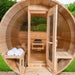 Dundalk Leisurecraft Serenity MP Barrel Sauna Canadian Timber 4 Person | CTC2245MP - Topture