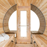 Dundalk Leisurecraft Tranquility MP Barrel Sauna Canadian Timber 6 Person | CTC2345MP - Topture