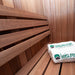 Two-tier bench interior of the Dundalk Nook indoor sauna with warm lighting