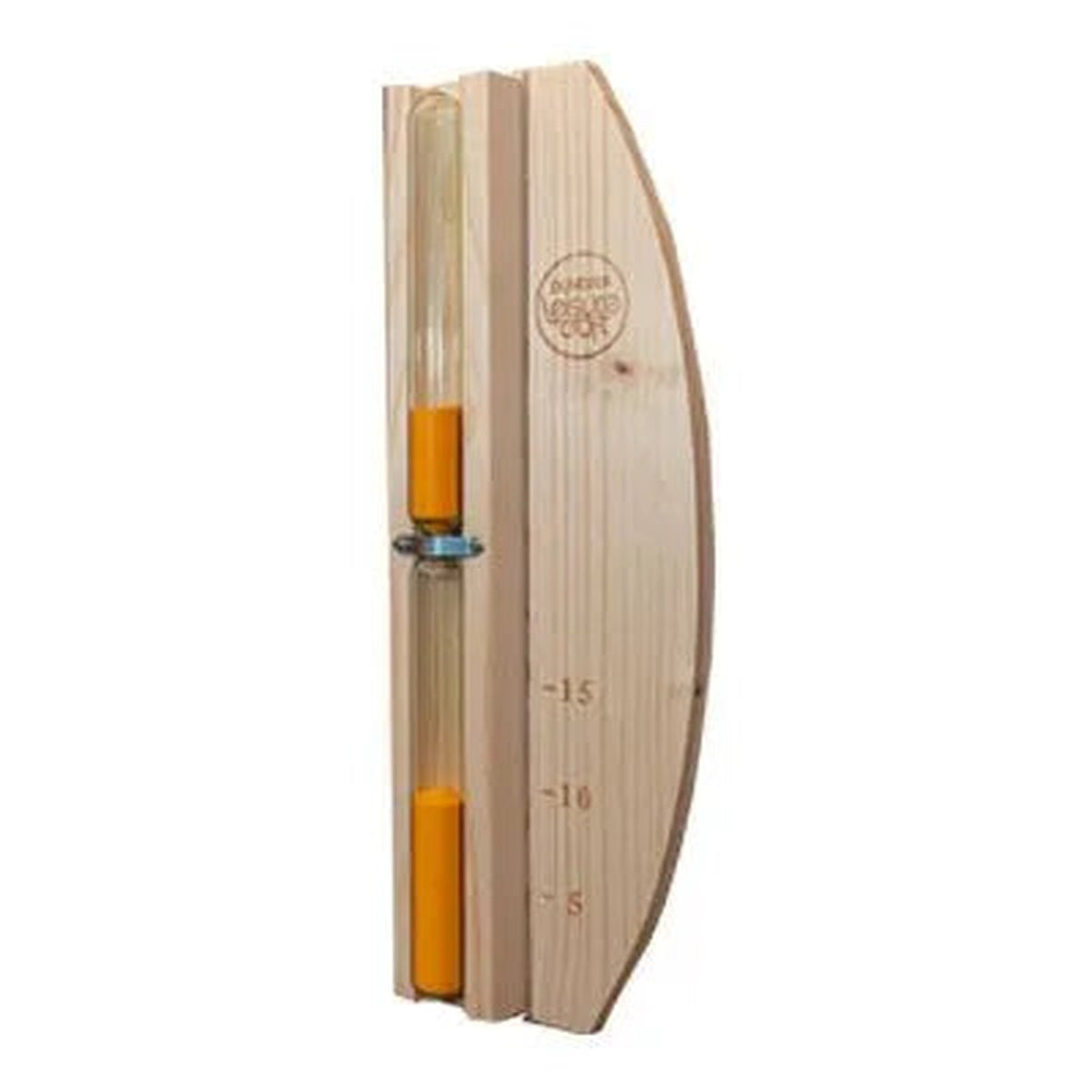 Dundalk wall-mounted cedar sauna sand timer with 15-minute hourglass