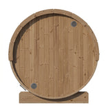 SaunaLife E8 barrel sauna solid rear panel with two round ventilation vents