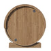 SaunaLife E8 barrel sauna solid rear panel with two round ventilation vents