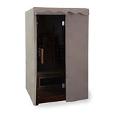 Finnmark FD-3 sauna cover with the roll-up door open