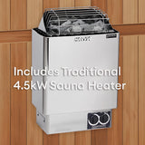 Finnmark FD - 5 Trinity XL 4 - Person Hybrid Infrared & Steam Sauna & Red Light Therapy - Topture