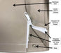 Labeled diagram of Finnmark FD2 cover canvas, zipper, thread and snap construction