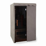 Finnmark FD4 marine canvas sauna cover with roll-open front door