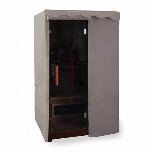 Finnmark FD4 marine canvas sauna cover with roll-open front door