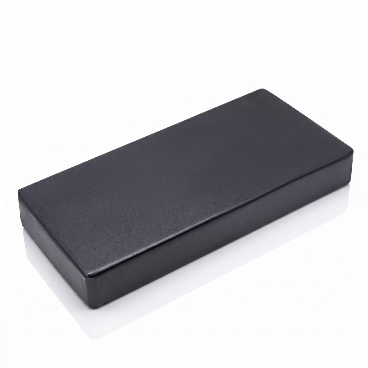 Finnmark FD-1 single black marine-grade vinyl sauna cushion, angled view