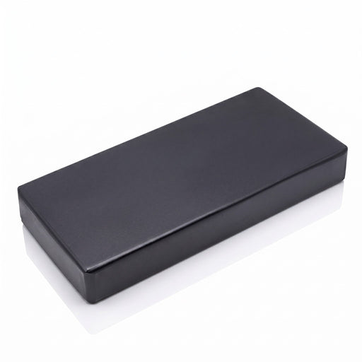 Finnmark FD-1 single black marine-grade vinyl sauna cushion, angled view
