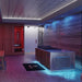 Finnmark SoulCold plunge tub and chiller in a home spa with infrared sauna and shower