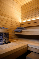 Harvia Cilindro 10.5kW Electric Heater Package w/ Digital Controller and Wifi and Stones - Topture