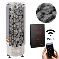 Harvia Cilindro 9kW Electric Heater Package w/ Digital Controller and Wifi and Stones - Topture