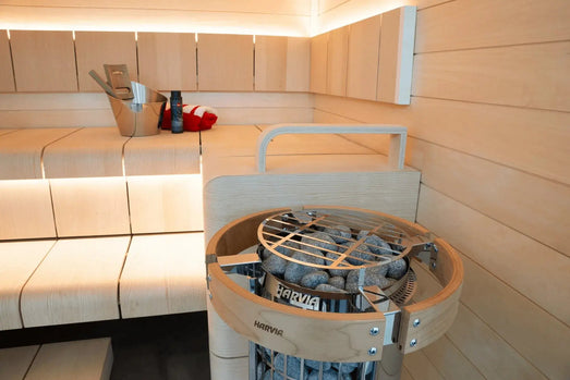 Harvia Cilindro 9kW Electric Heater Package w/ Digital Controller and Wifi and Stones - Topture