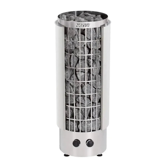 Harvia Cilindro Half Series Electric Sauna Heater w/ Built - in Controls (6kW/ 8kW/ 9kW) - Topture