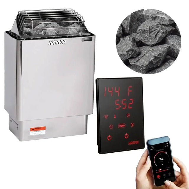 Harvia KIP 6kW Electric Heater Package | Wifi Control - Topture