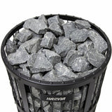 Harvia Legend 240 SL stove basket filled with grey sauna stones