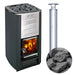 Harvia M3 Wood Burning Stove Kit w/ Chimney and Stones - Topture