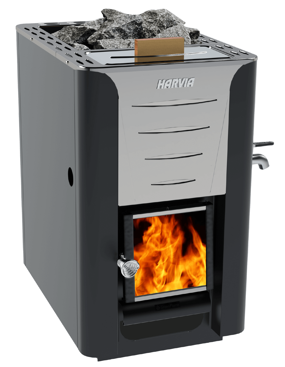 Harvia PRO 20ES 24.1kW Wood Burning Sauna Stove w/ Water Tank | WK200ES - Topture