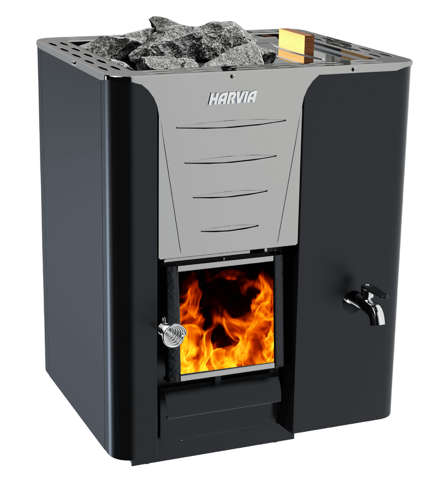 Harvia PRO 20RS 24.1kW Wood Burning Sauna Stove w/ Water Tank | WK200RS - Topture