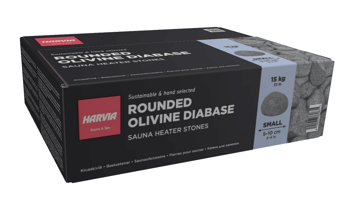 Harvia Rounded Olivine Diabase Sauna Heater Stones 2 - 4" / 33lbs | R - 991 - Topture