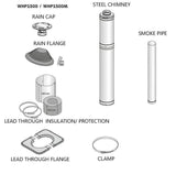 Harvia Sauna Stove Chimney Kit | WHP1500 - Topture