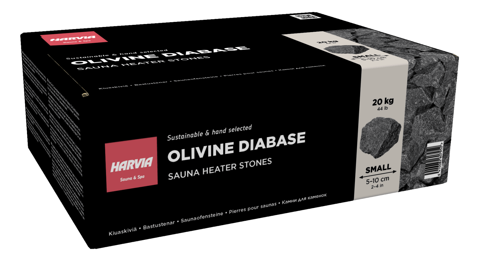Harvia Split - Face Olivine Diabase Sauna Heater Stones 2 - 4" / 44lbs | AC3000 - Topture
