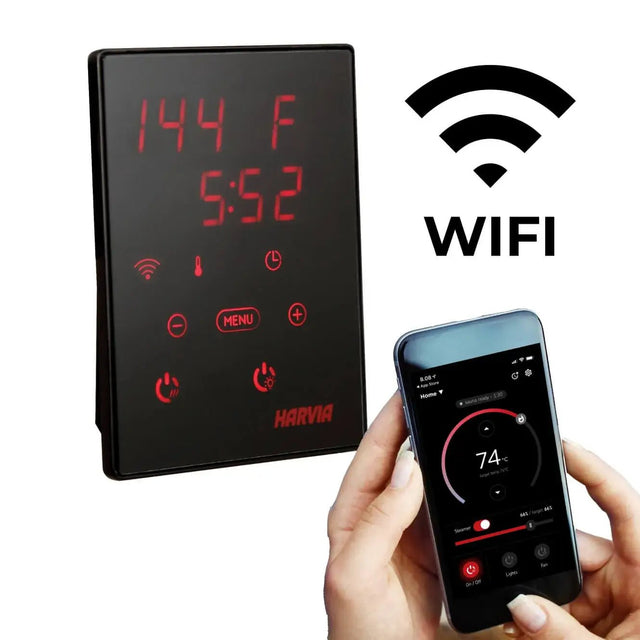 Harvia Xenio Virta Combi Digital Sauna Heater Control Kit | CX30C - U1 - XW / CX30C - U3 - XW - Topture