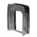Large stainless mounting collar for HIVE Flow LS sauna stove, angled view