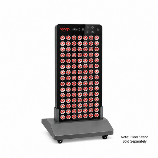 Hooga Ember panel standing on the Sauna Series Floor Stand, which is sold separately