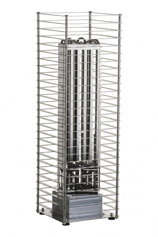 HUUM CLIFF 10.5kW heater empty steel cage showing internal heating elements