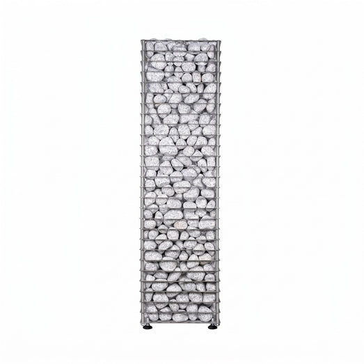HUUM CLIFF 10.5kW heater front view fully loaded with light grey stones