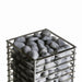 HUUM CLIFF 10.5kW heater top view showing grey stones in steel cage