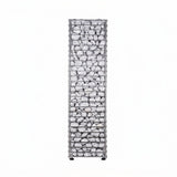 HUUM CLIFF 9kW heater full tall front view packed with white sauna stones