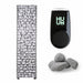 HUUM CLIFF 9kW sauna heater with black controller and sauna stones on white