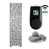 HUUM CLIFF 9kW heater package with rounded WiFi controller and spare stones