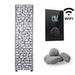 HUUM CLIFF 9kW heater package with black glass WiFi controller and stones