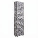 HUUM CLIFF Mini 3.5kW heater angled view stacked full of grey sauna stones