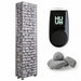 HUUM CLIFF Mini 3.5kW sauna heater with black controller and grey sauna stones