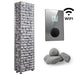 HUUM CLIFF Mini 3.5kW heater with mirror-finish WiFi controller and stones, WiFi label