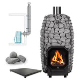 HUUM HIVE Flow LS 9.8kW Wood - Burning Sauna Heater Package - Topture