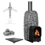 HUUM HIVE Flow Mini LS 8.5kW Wood - Burning Sauna Heater Package - Topture