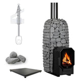 HUUM HIVE Flow Mini LS 8.5kW Wood - Burning Sauna Heater Package - Topture