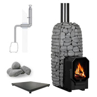 HUUM HIVE Flow Mini LS 8.5kW Wood - Burning Sauna Heater Package - Topture