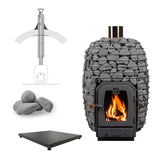 HUUM HIVE Wood 17kW Wood - Burning Sauna Heater Package - Topture