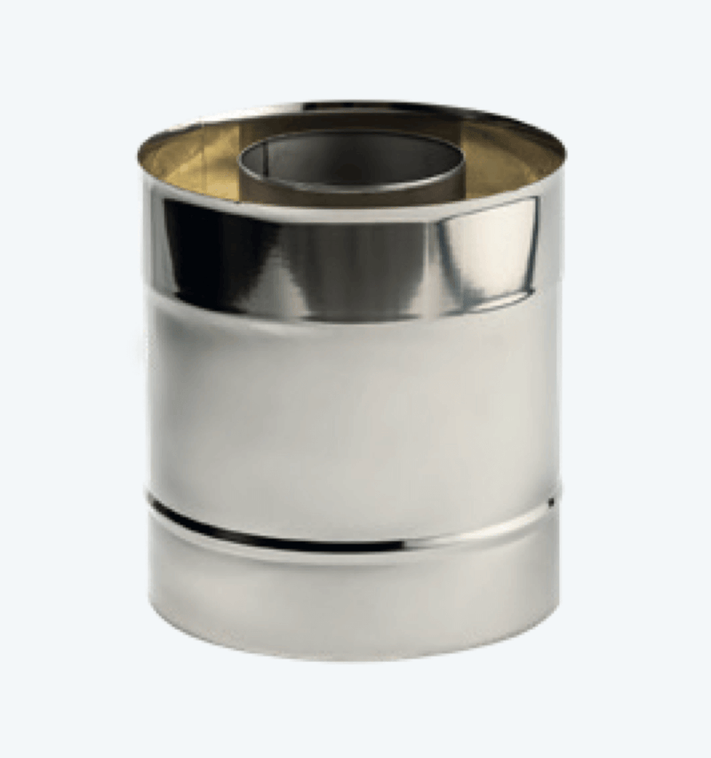 HUUM Double Wall Chimney Extension Pipe | Stainless Steel | HK004-01