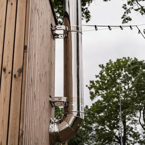 HUUM Thru - Wall Backside Connection Chimney Kit - Topture